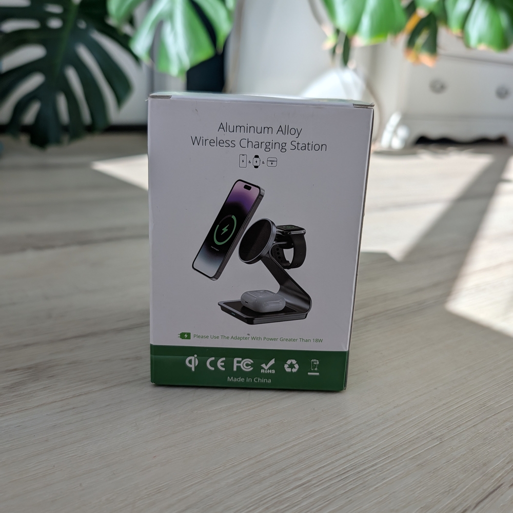 Aluminum Alloy Wireless Charging Station - Black